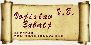 Vojislav Babalj vizit kartica
